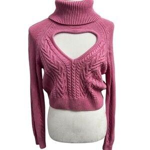 Forever 21 Pink Sweater with White Mini Skirt